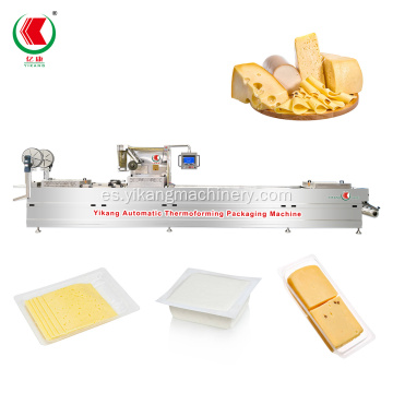 Máquina de envasado de aspiradora con termoformado de queso